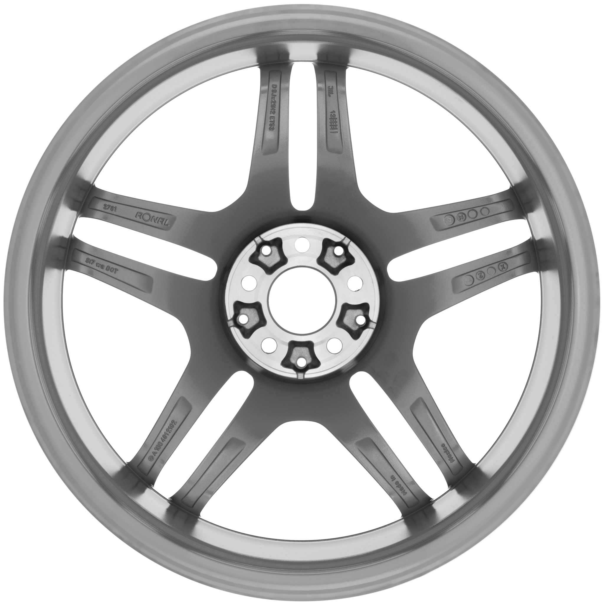 AMG 5 Twin Spoke [166-21] Himalaya Grey with High Sheen Alloy Wheel Product Image #3