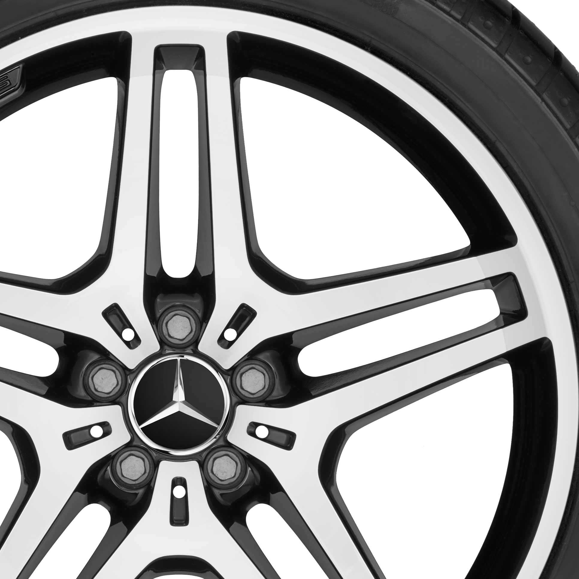 AMG 5 Twin Spoke [166-21] Gloss Black with High Sheen Alloy Wheel Product Image #2