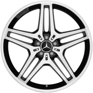 AMG 5 Twin Spoke [166-21] Gloss Black with High Sheen Alloy Wheel for Mercedes M-Class W166 - Sizes 21in