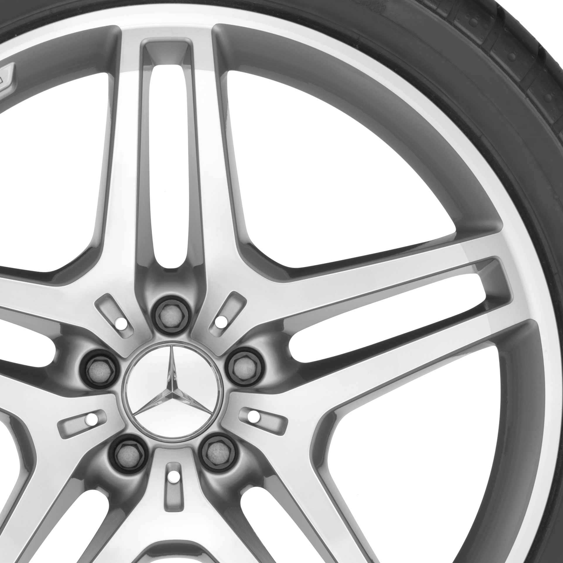 AMG 5 Twin Spoke [166-21] Standard Silver with High Sheen Alloy Wheel Product Image #2