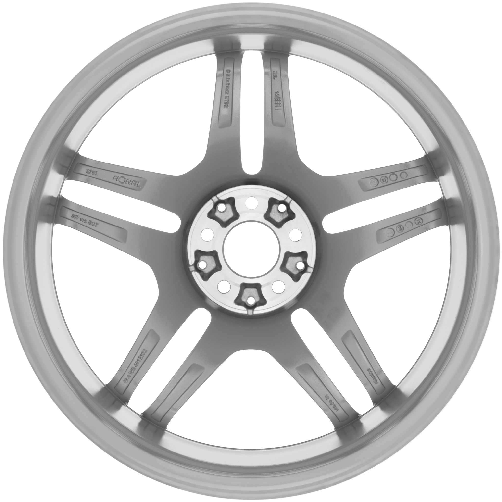 AMG 5 Twin Spoke [166-21] Standard Silver with High Sheen Alloy Wheel Product Image #3