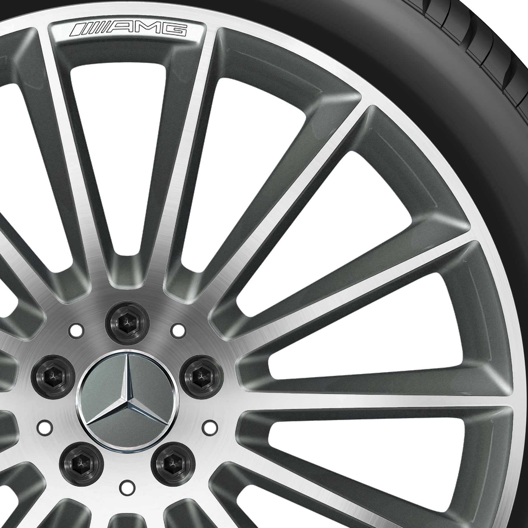 AMG Multispoke [167-21] Himalaya Grey with High Sheen Alloy Wheel Product Image #2