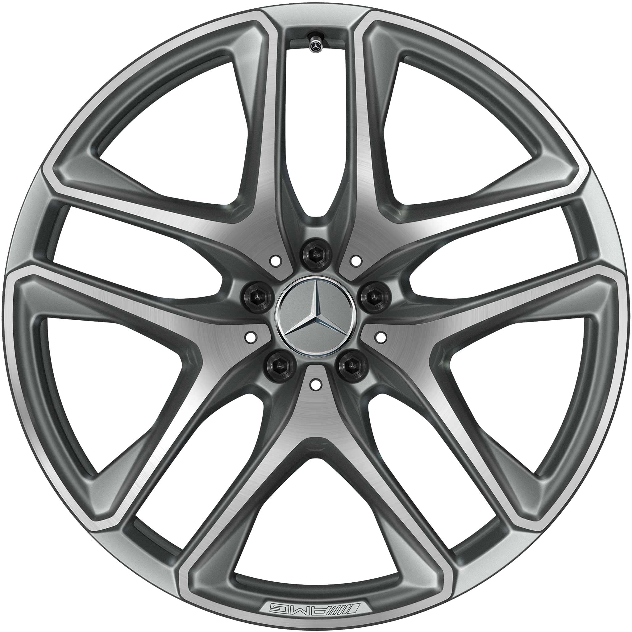 AMG 5 Double Spoke [167-21] Himalaya Grey with High Sheen Alloy Wheel Product Image #1