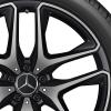 AMG 5 Double Spoke [167-21] Matt Black with High Sheen Wheel Img 2