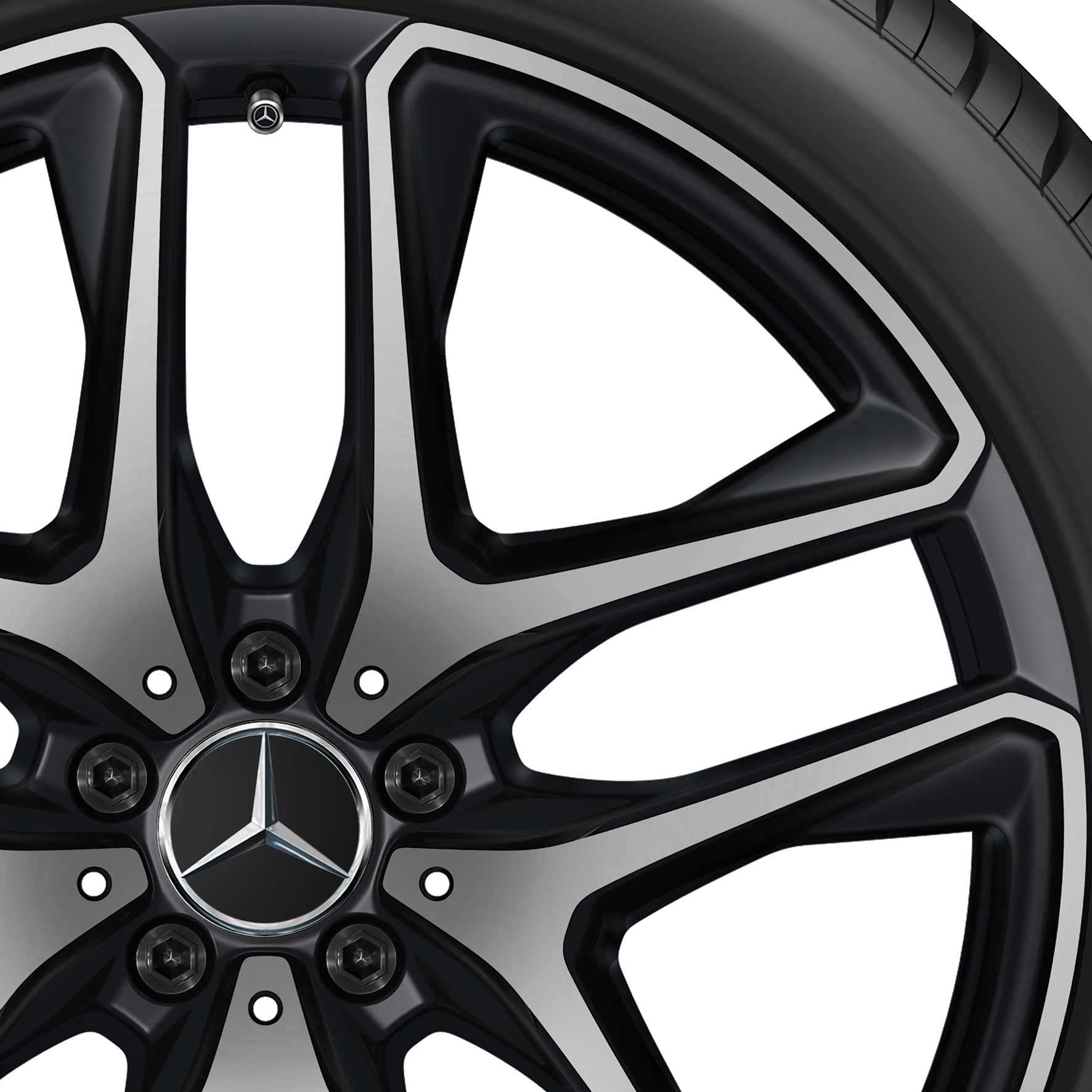 AMG 5 Double Spoke [167-21] Matt Black with High Sheen Alloy Wheel Product Image #2