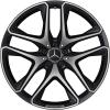 AMG 5 Double Spoke [167-21] Matt Black with High Sheen Wheel Img 1