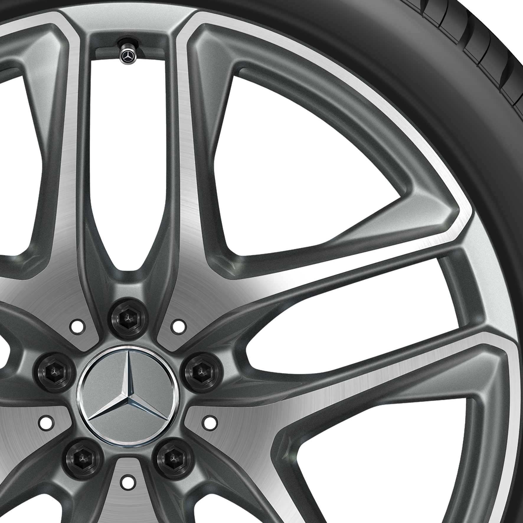 AMG 5 Double Spoke [167-21] Himalaya Grey with High Sheen Alloy Wheel Product Image #2