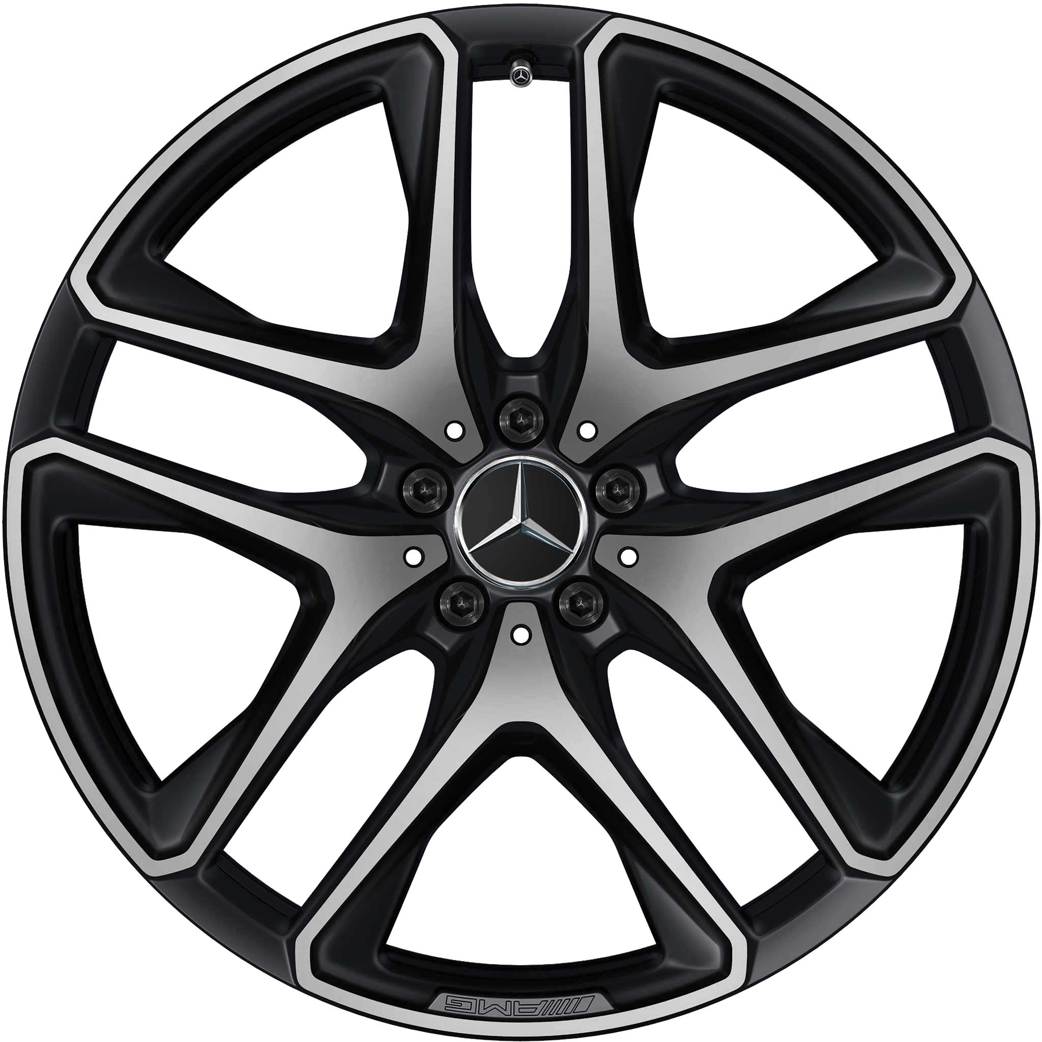 AMG 5 Double Spoke [167-21] Matt Black with High Sheen Alloy Wheel Product Image #1