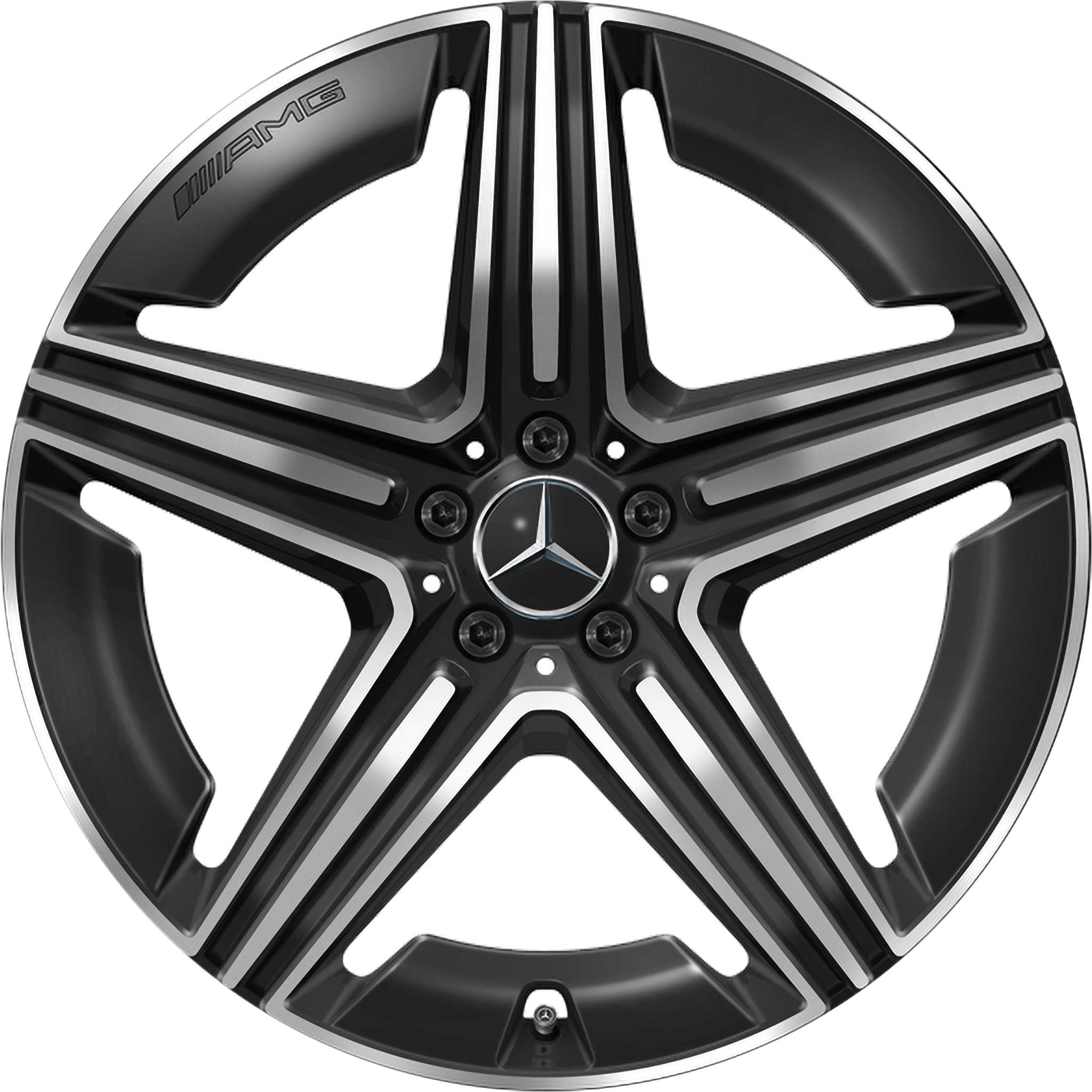 AMG 5 Twin Spoke [167-21] Gloss Black with High Sheen Alloy Wheel Product Image #1
