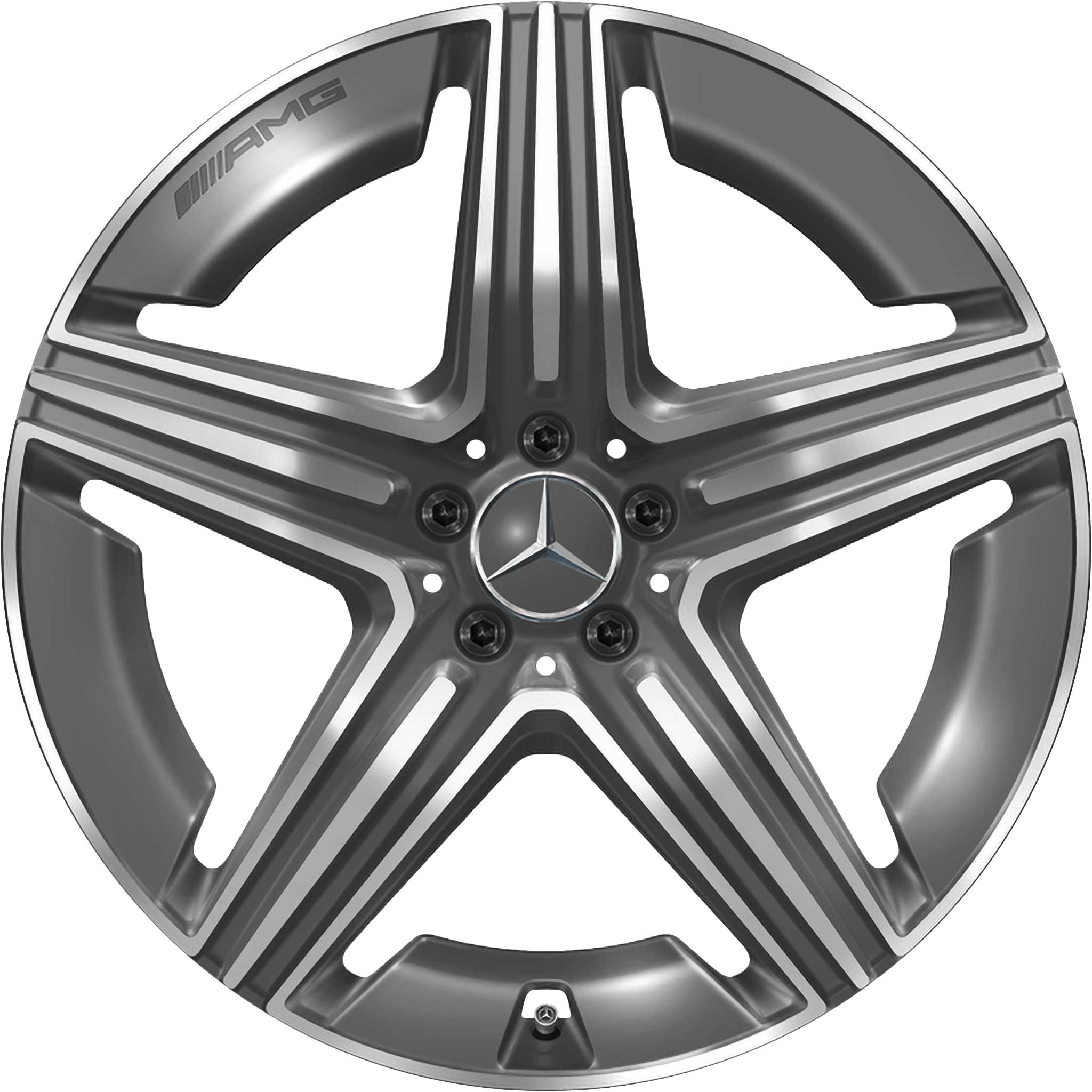 AMG 5 Twin Spoke [167-21] Tantalite Grey with High Sheen Alloy Wheel Product Image #1