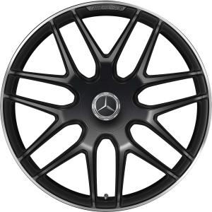 AMG Cross Spoke [167-22] Matt Black with High Sheen Rim Edge (Forged) Alloy Wheel - Sizes 22in