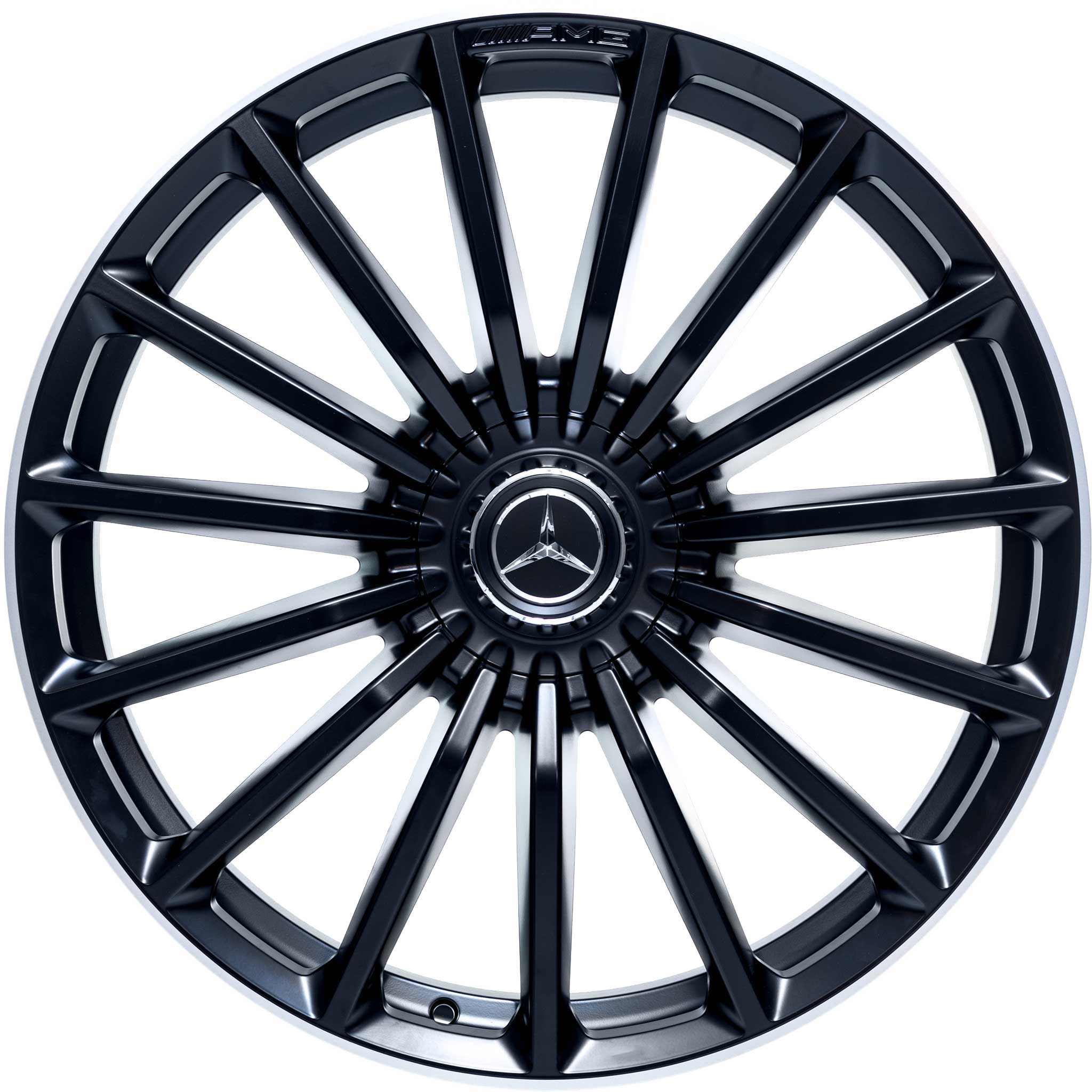 AMG Multispoke [167-22] Matt Black with High Sheen Rim Edge Alloy Wheel Product Image #1