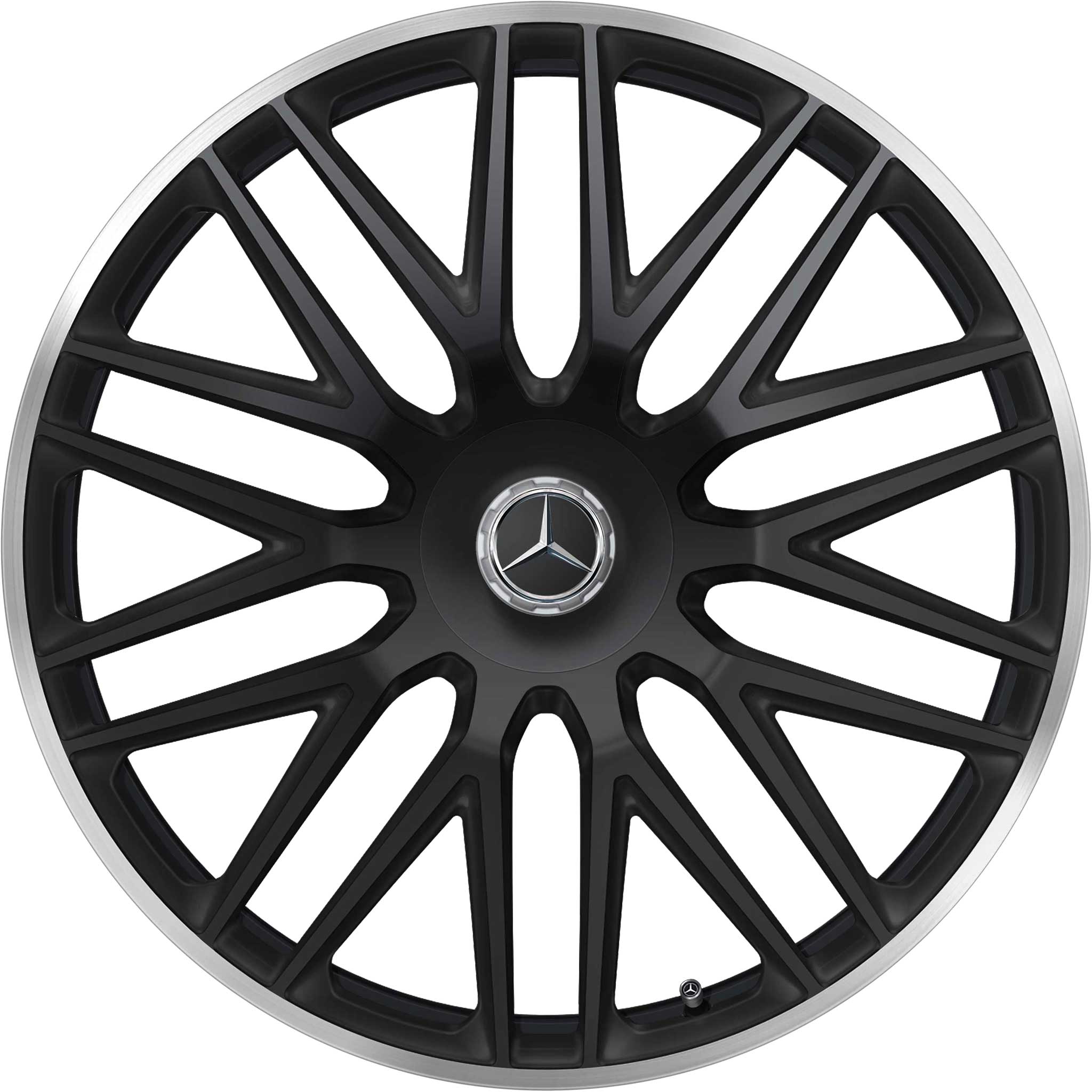 AMG 10 Y Spoke [167-23] Matt Black with High Sheen Rim Edge (Forged) Alloy Wheel Product Image #1