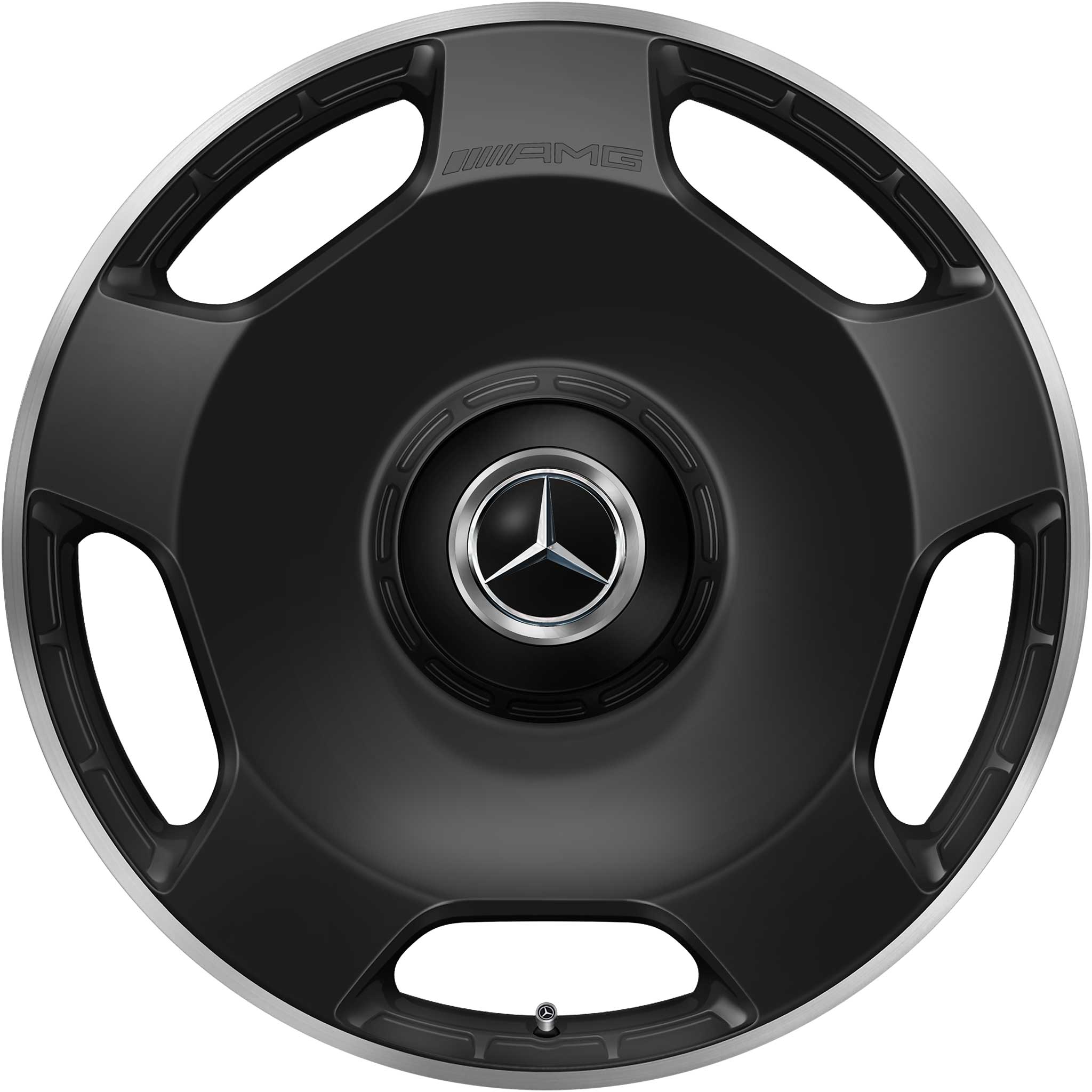 AMG 5 Hole [167-23] Matt Black with High Sheen Rim Edge Alloy Wheel Product Image #1