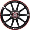 AMG 10 Spoke [172-18] Gloss Black with Ember Red Rim Edge Wheel Img 1