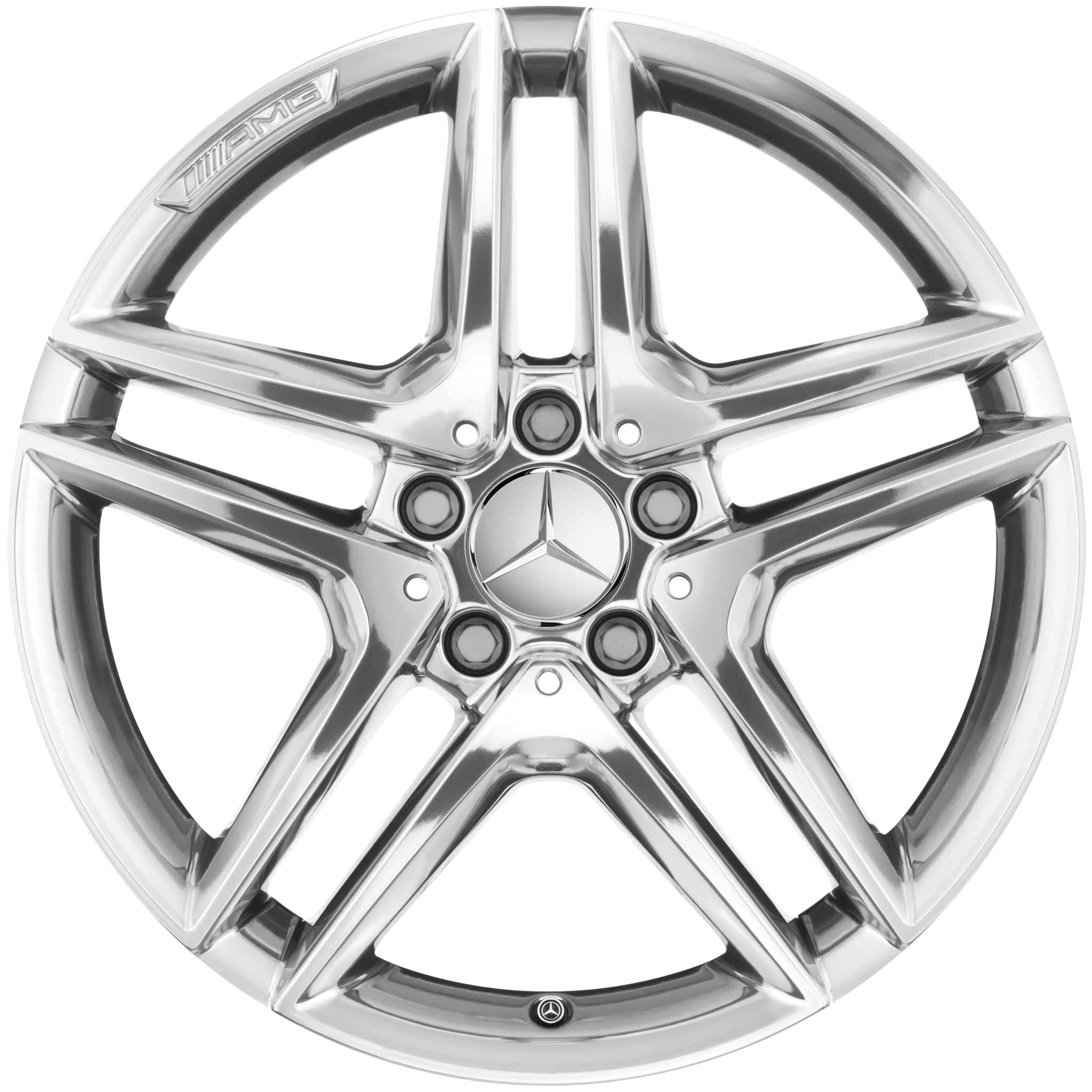 AMG 5 Twin Spoke [176-18] Clear Lacquer with High Sheen Alloy Wheel Product Image #1