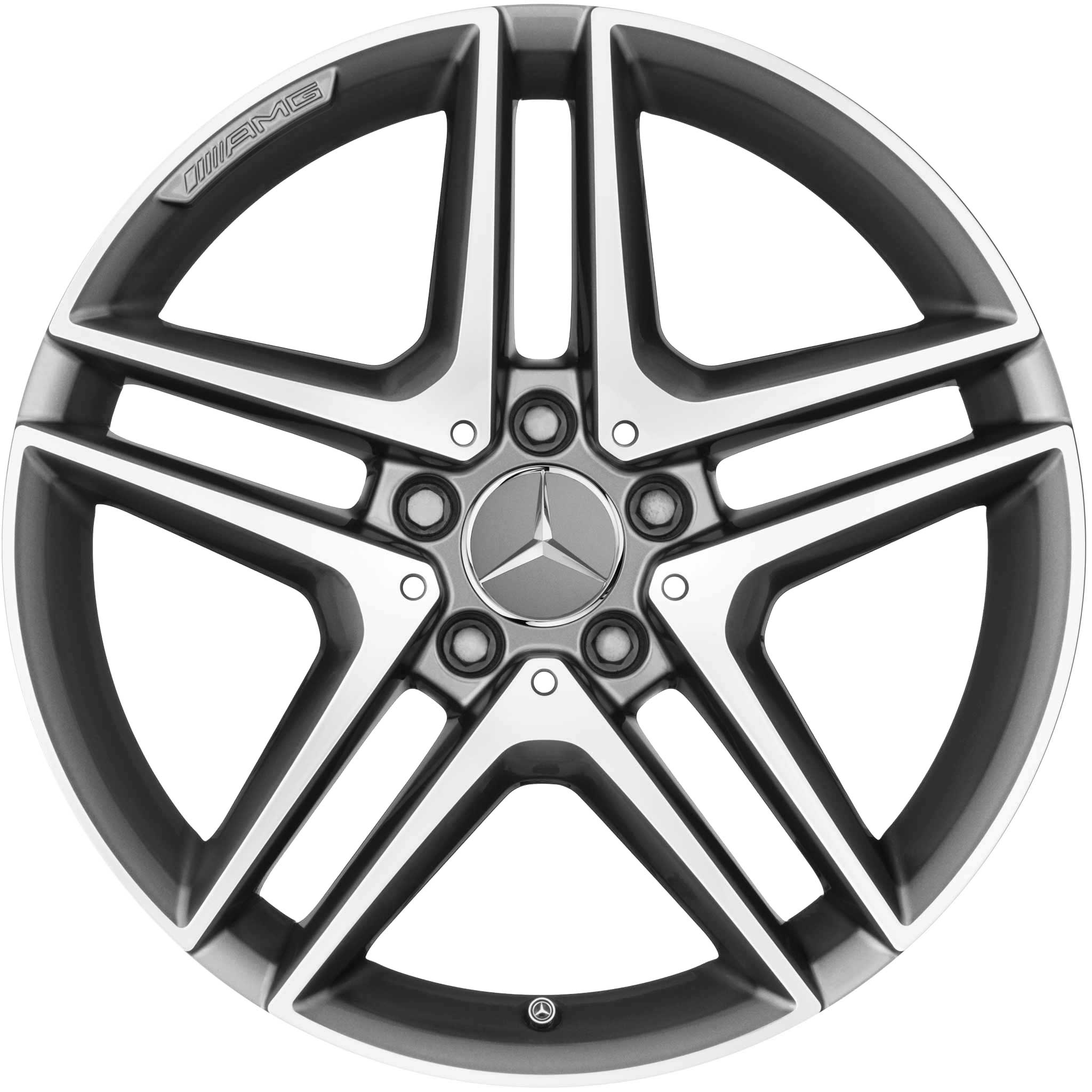 AMG 5 Twin Spoke [176-18] Himalaya Grey with High Sheen Alloy Wheel Product Image #1