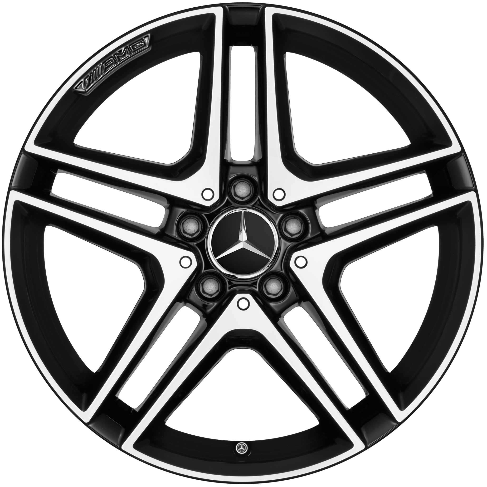 AMG 5 Twin Spoke [176-18] Gloss Black with High Sheen Alloy Wheel Product Image #1
