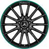 AMG Multispoke [176-18] Gloss Black with Oasis Green Wheel Img 1