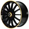 AMG Multispoke [176-18] Gloss Black with Orange Rim Edge Wheel Img 2