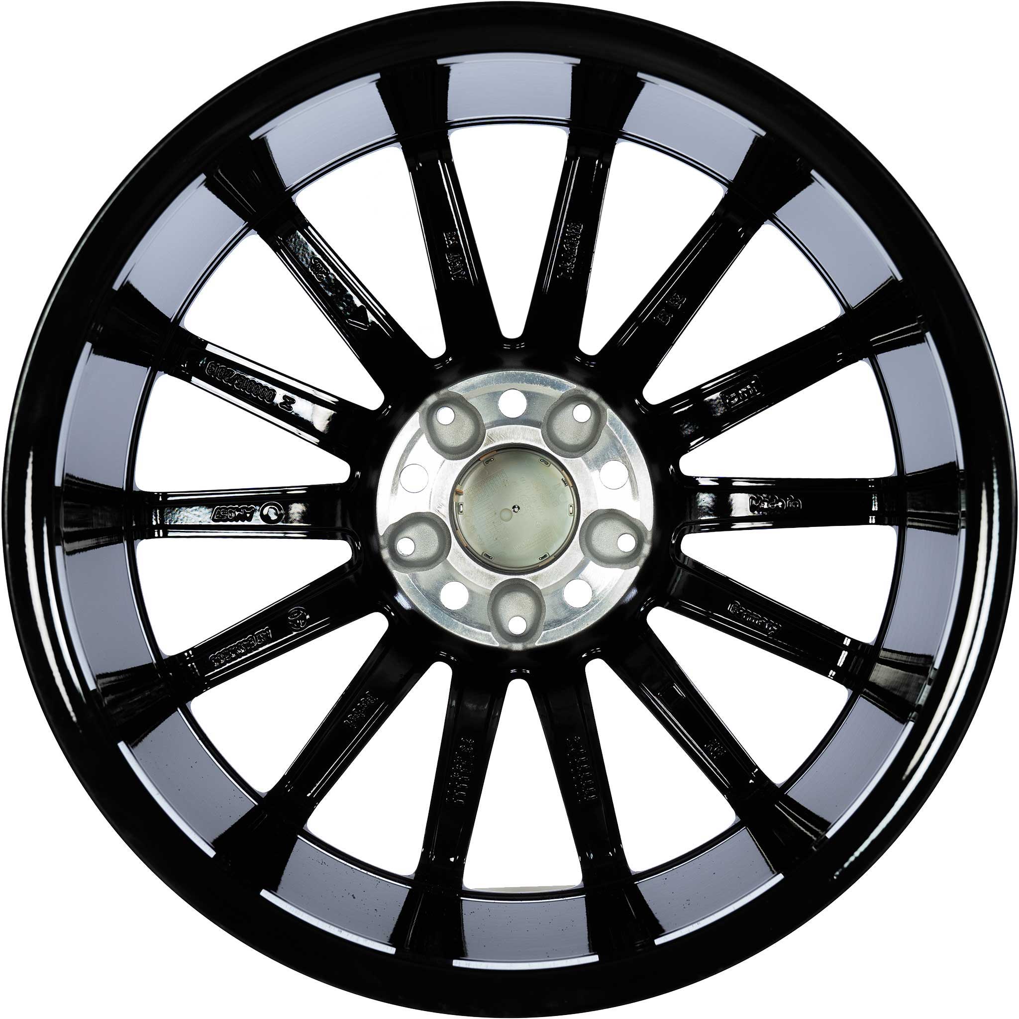 AMG Multispoke [176-18] Gloss Black with Orange Rim Edge Alloy Wheel Product Image #3