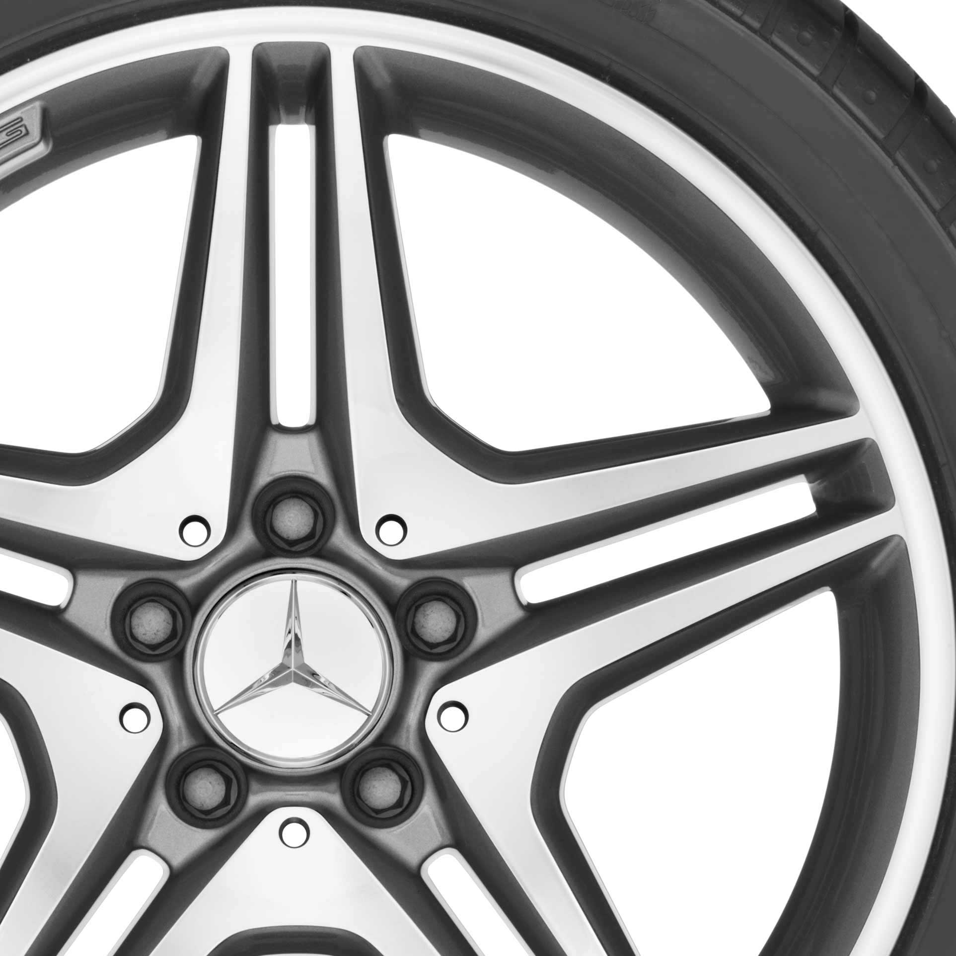 AMG 5 Twin Spoke [176-18] Himalaya Grey with High Sheen Alloy Wheel Product Image #2