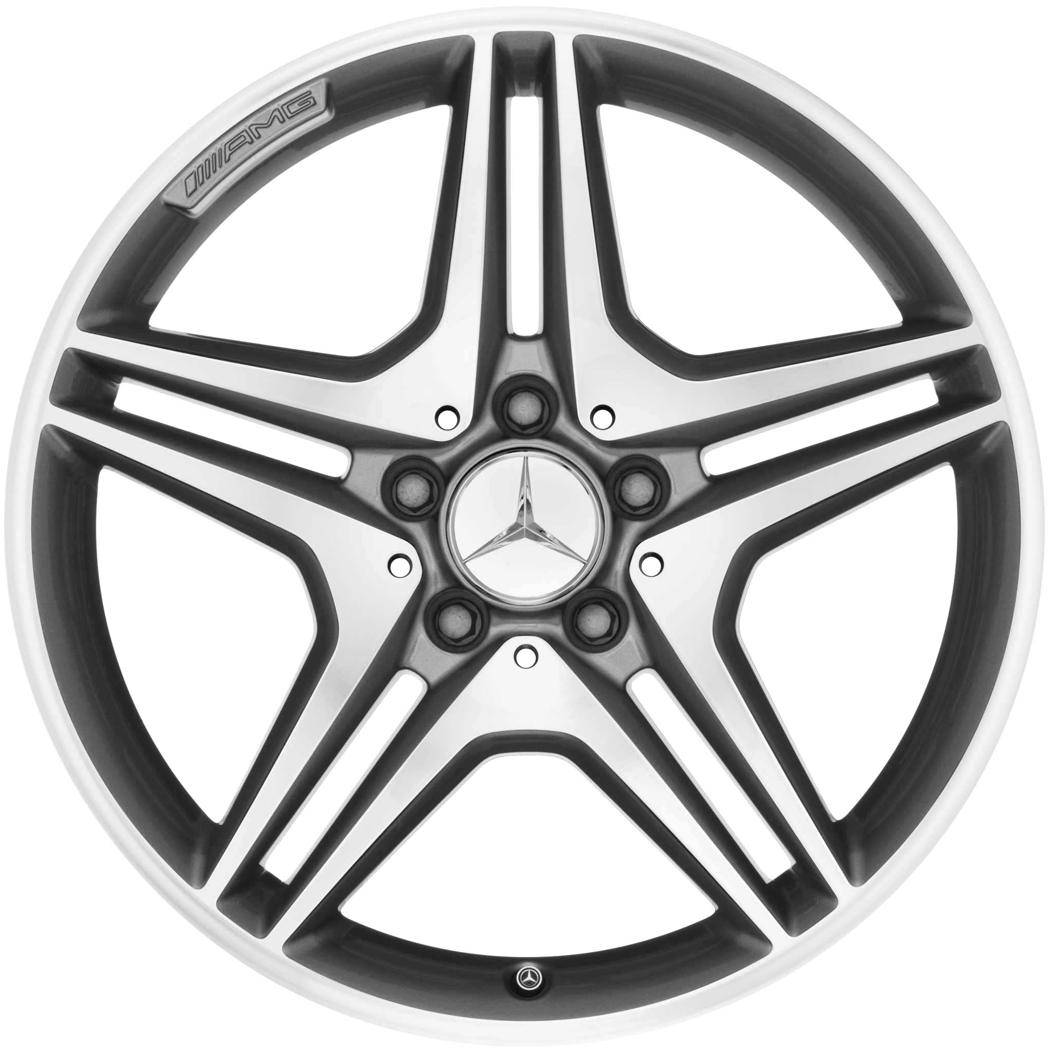 AMG 5 Twin Spoke [176-18] Himalaya Grey with High Sheen Alloy Wheel Product Image #1