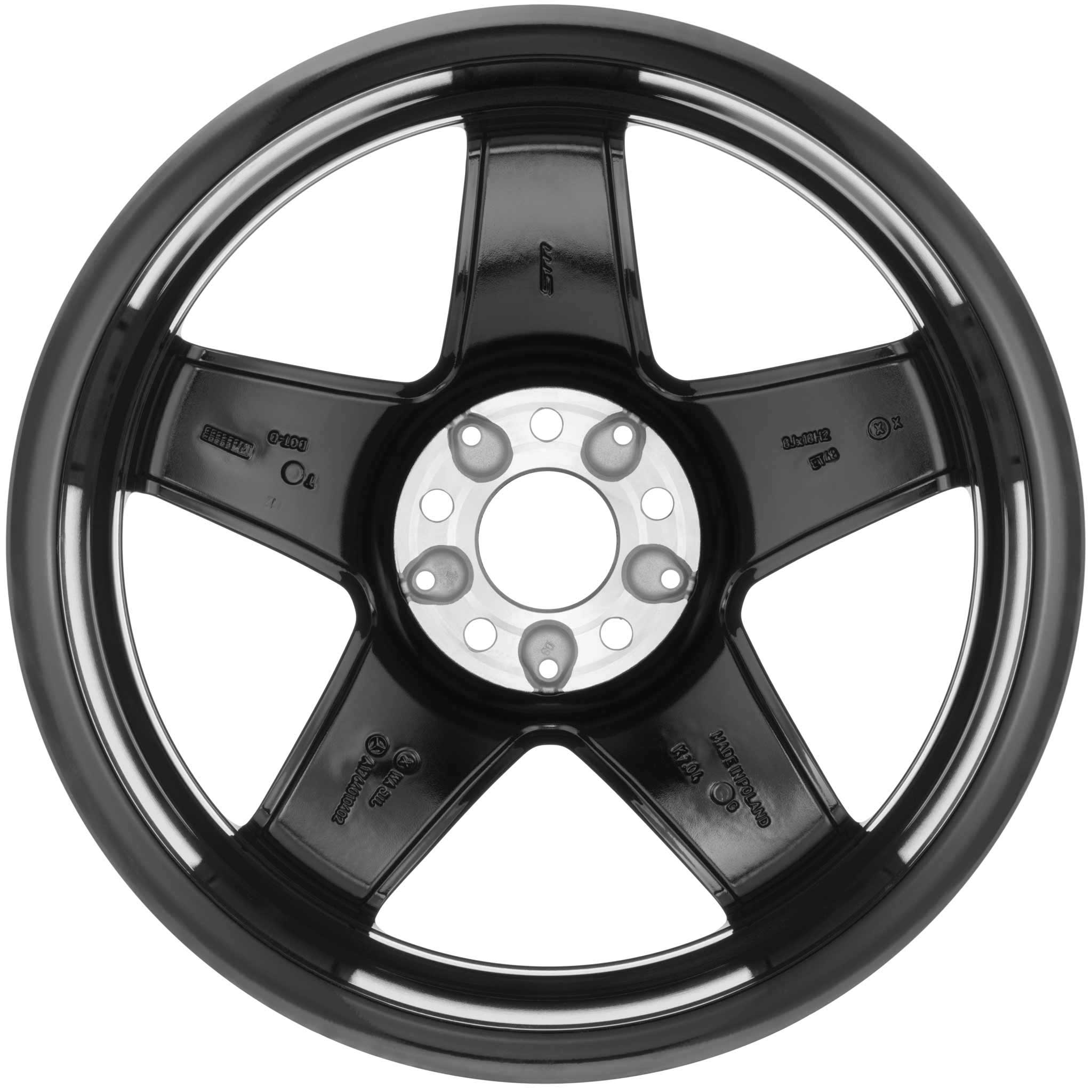 AMG 5 Spoke [176-18] Gloss Black with High Sheen Alloy Wheel Product Image #3