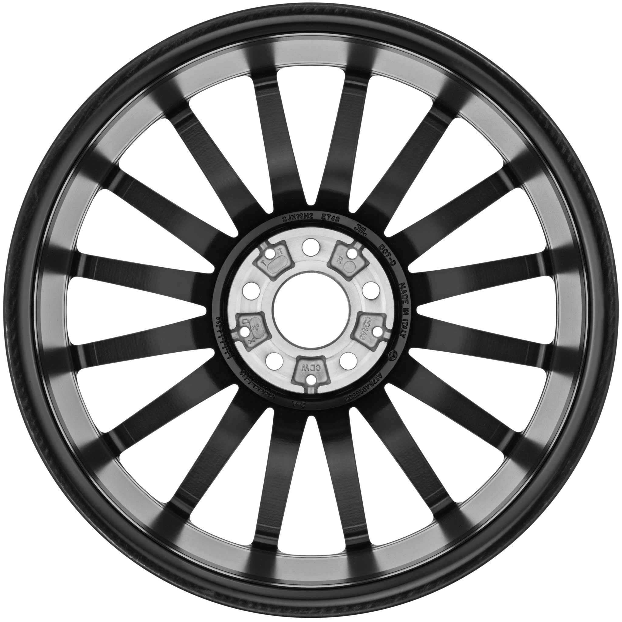 AMG Multispoke [176-19] Matt Black with High Sheen Alloy Wheel Product Image #3