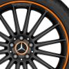 AMG Multispoke [176-19] Matt Black with Orange Rim Edge Wheel Img 2