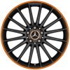 AMG Multispoke [176-19] Matt Black with Orange Rim Edge Wheel Img 1