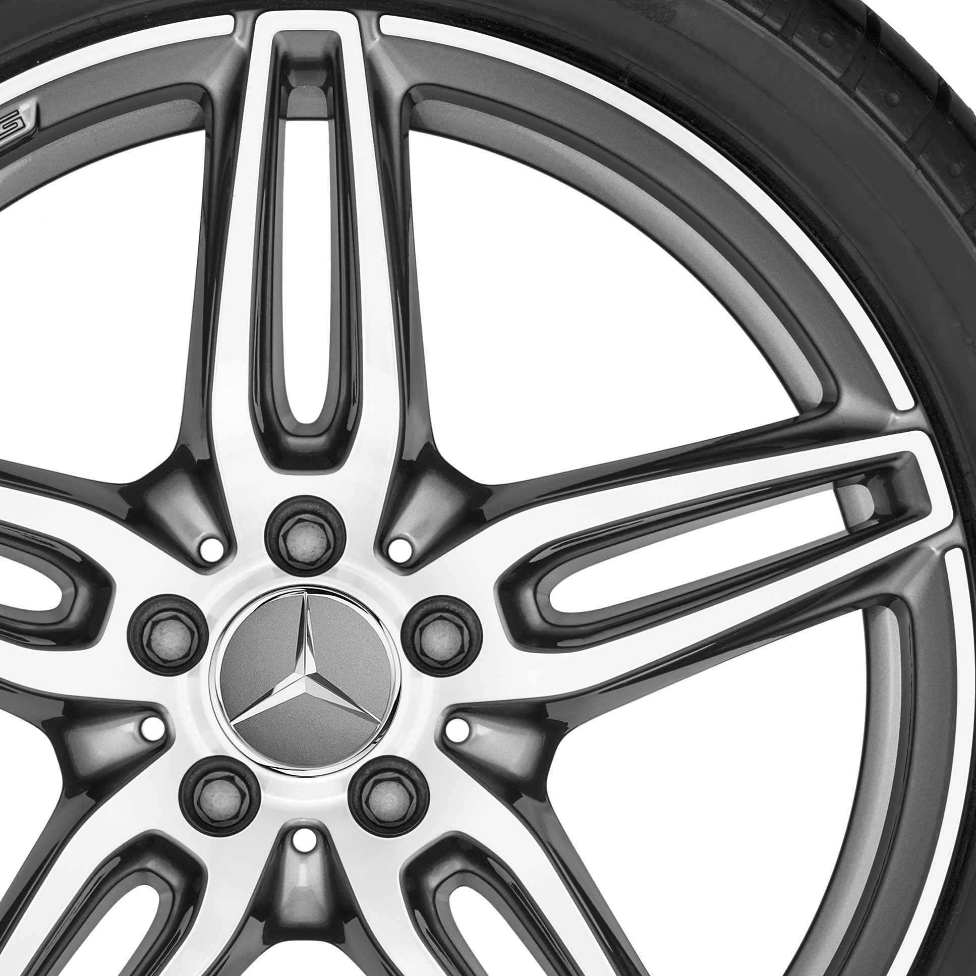 AMG 5 Twin Spoke [176-18] Himalaya Grey with High Sheen Alloy Wheel Product Image #2