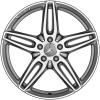 AMG 5 Twin Spoke [176-18] Himalaya Grey with High Sheen Wheel Img 1