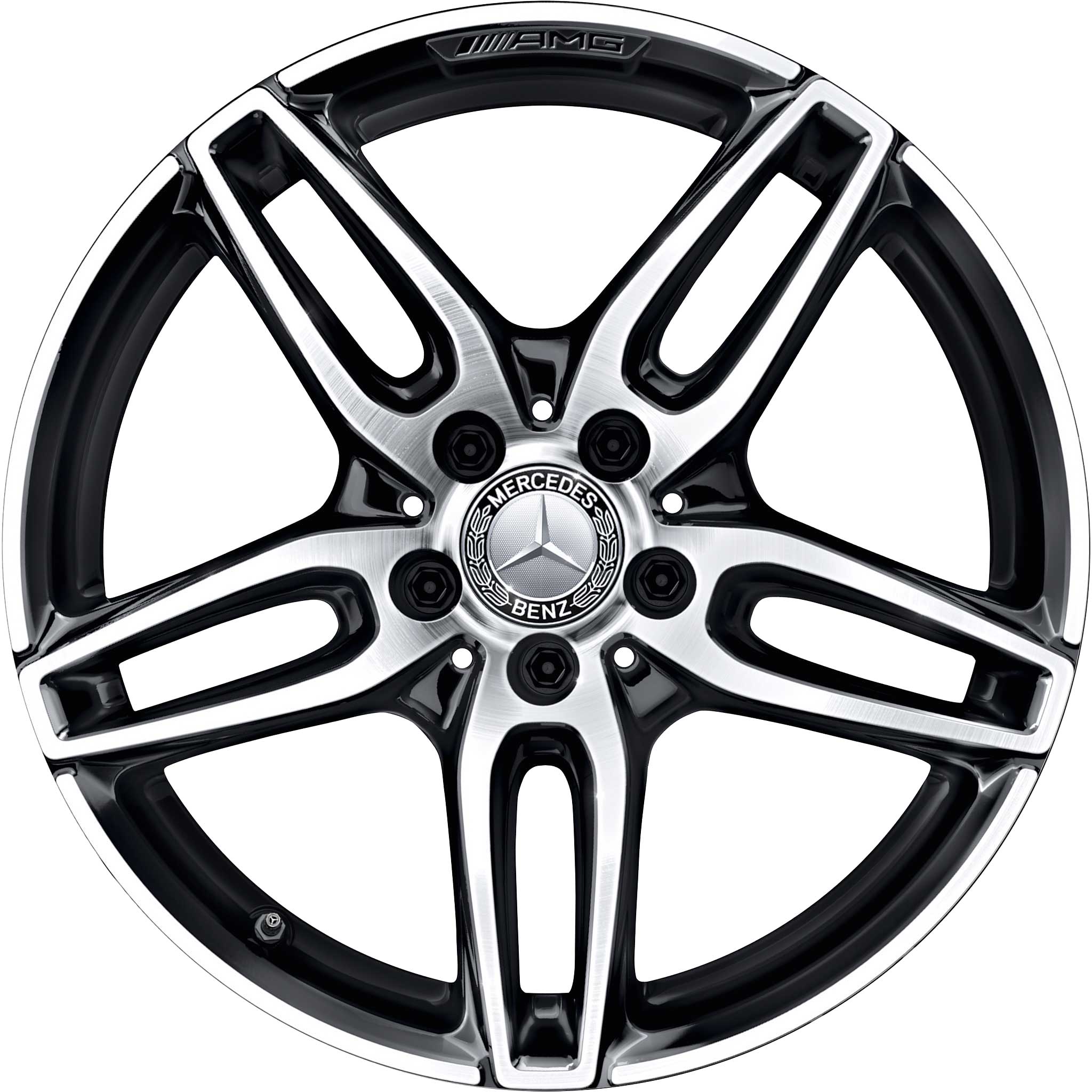 AMG 5 Twin Spoke [176-18] Gloss Black with High Sheen Alloy Wheel Product Image #1