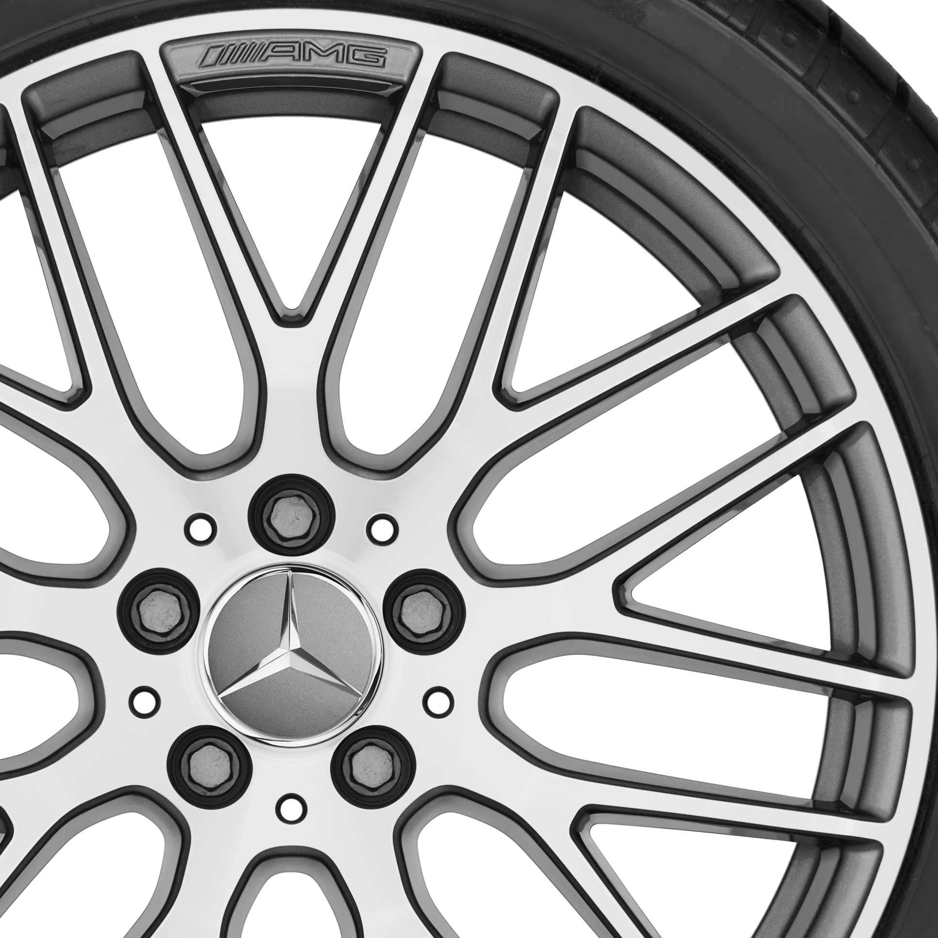 AMG Cross Spoke [176-19] Himalaya Grey with High Sheen Alloy Wheel Product Image #2