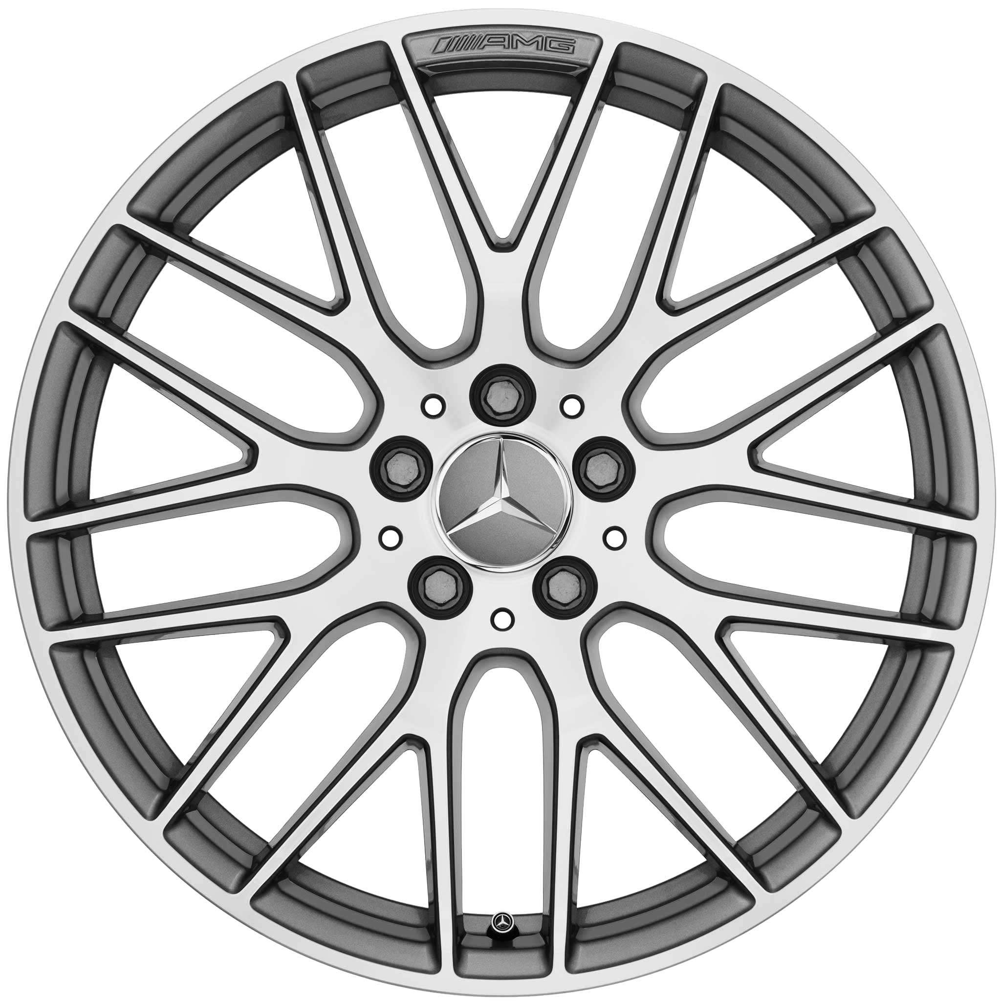 AMG Cross Spoke [176-19] Himalaya Grey with High Sheen Alloy Wheel Product Image #1