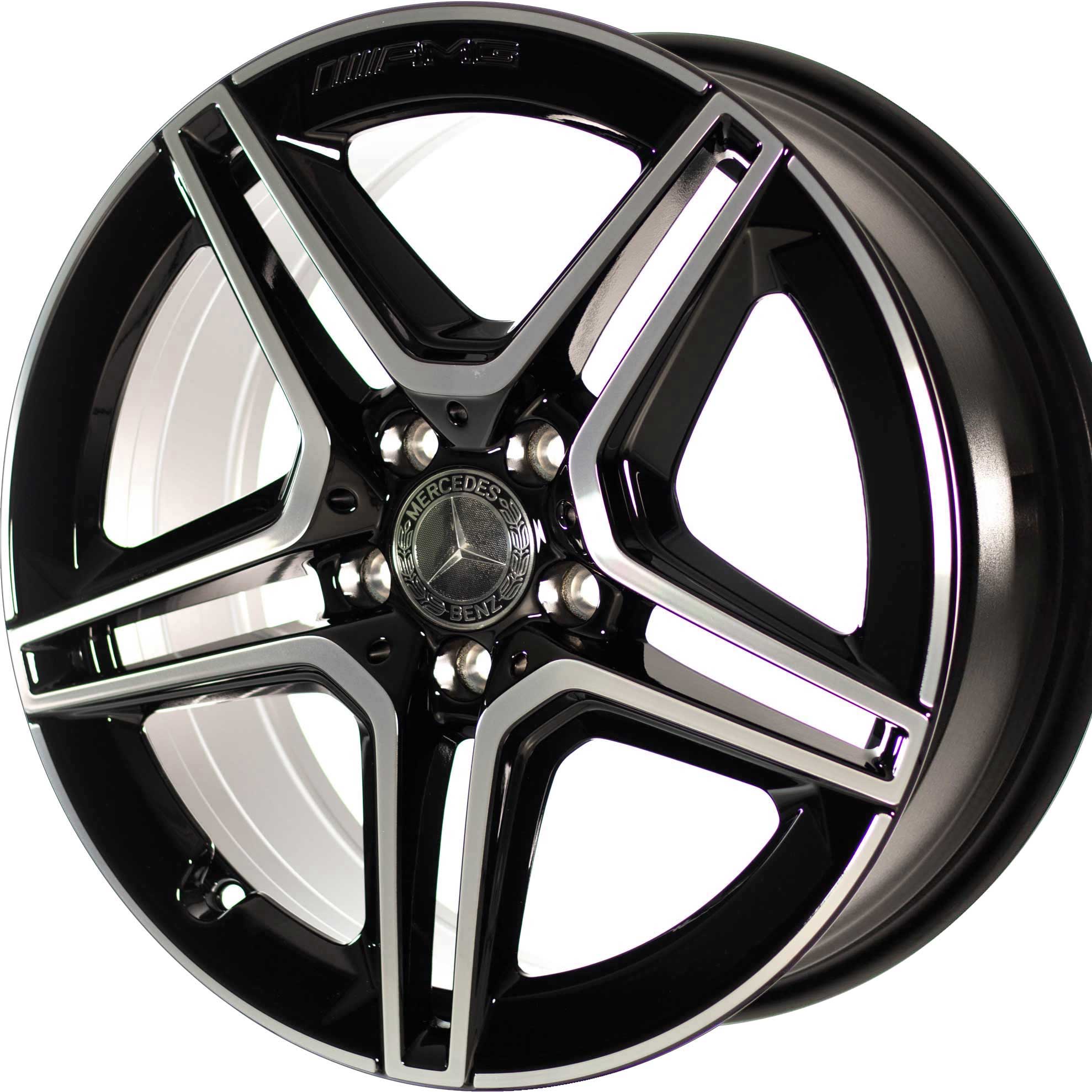 AMG 5 Twin Spoke [177-18] Gloss Black with High Sheen Alloy Wheel Product Image #2