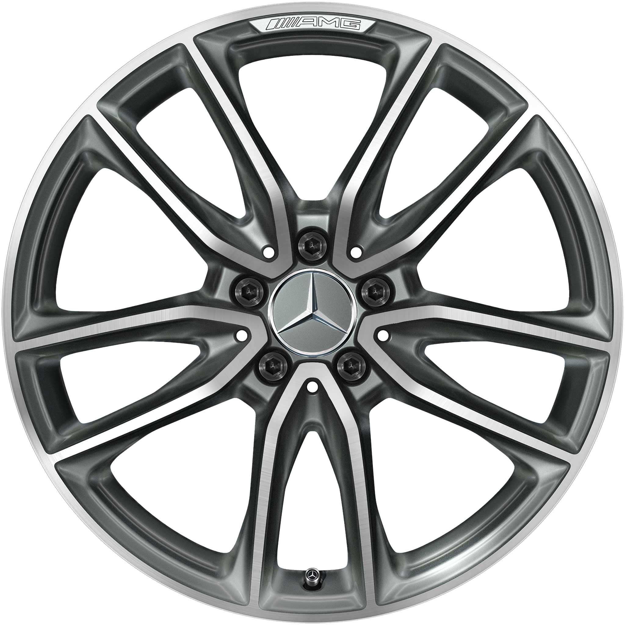AMG 5 Twin Spoke [177-19] Himalaya Grey with High Sheen Alloy Wheel Product Image #1