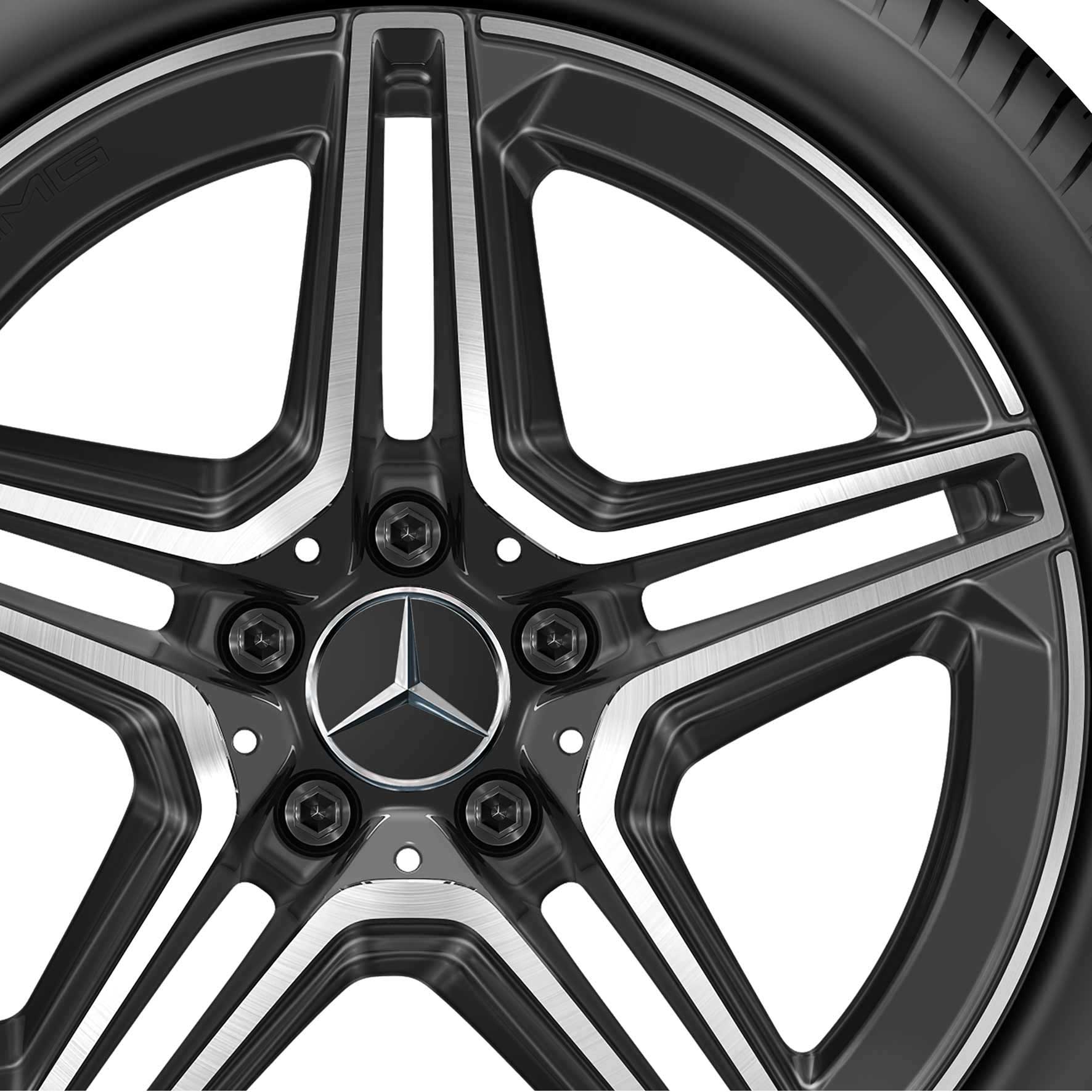 AMG 5 Double Spoke [177-18] Gloss Back with High Sheen Alloy Wheel Product Image #2
