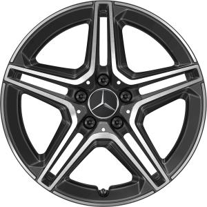 18" AMG 5 Double Spoke [177-18] Gloss Back with High Sheen alloy wheel