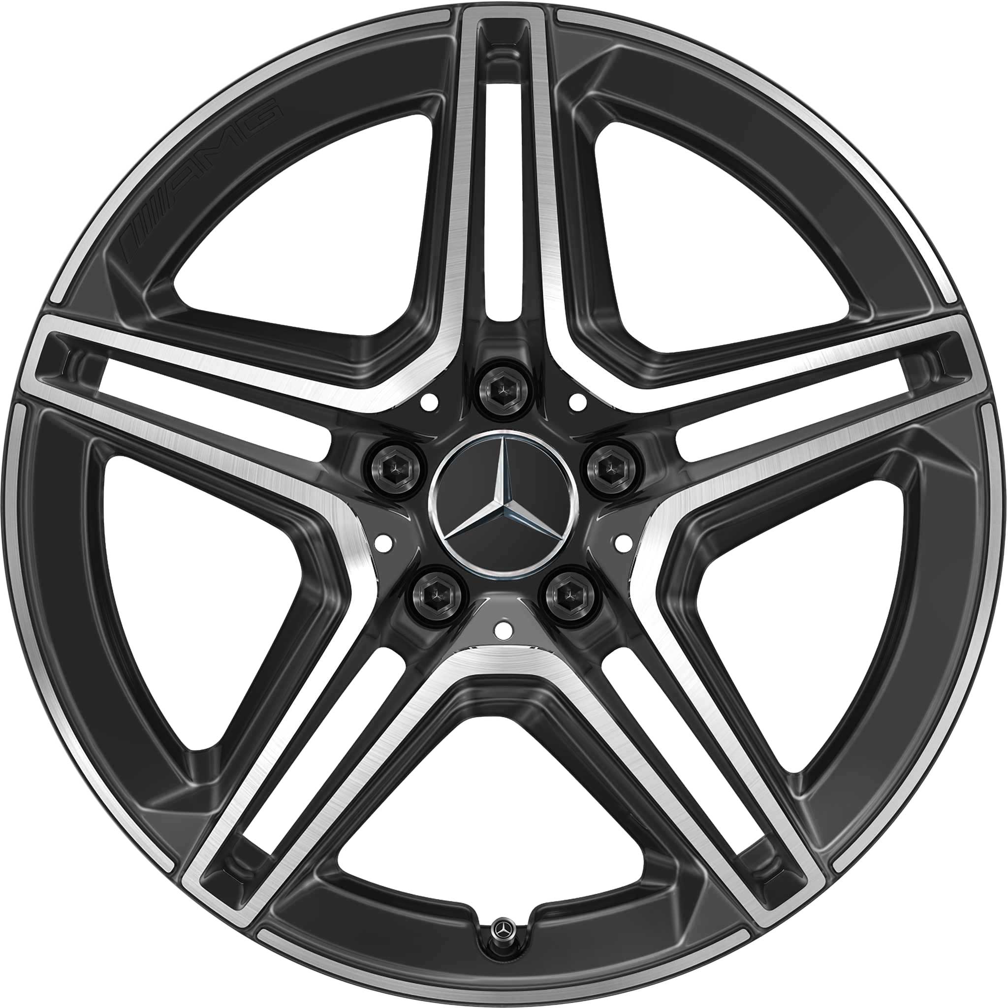 AMG 5 Double Spoke [177-18] Gloss Back with High Sheen Alloy Wheel Product Image #1