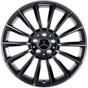 AMG 14 Spoke [177-19] Matt Black with High Sheen Rim Edge Alloy Wheel - Sizes 19in