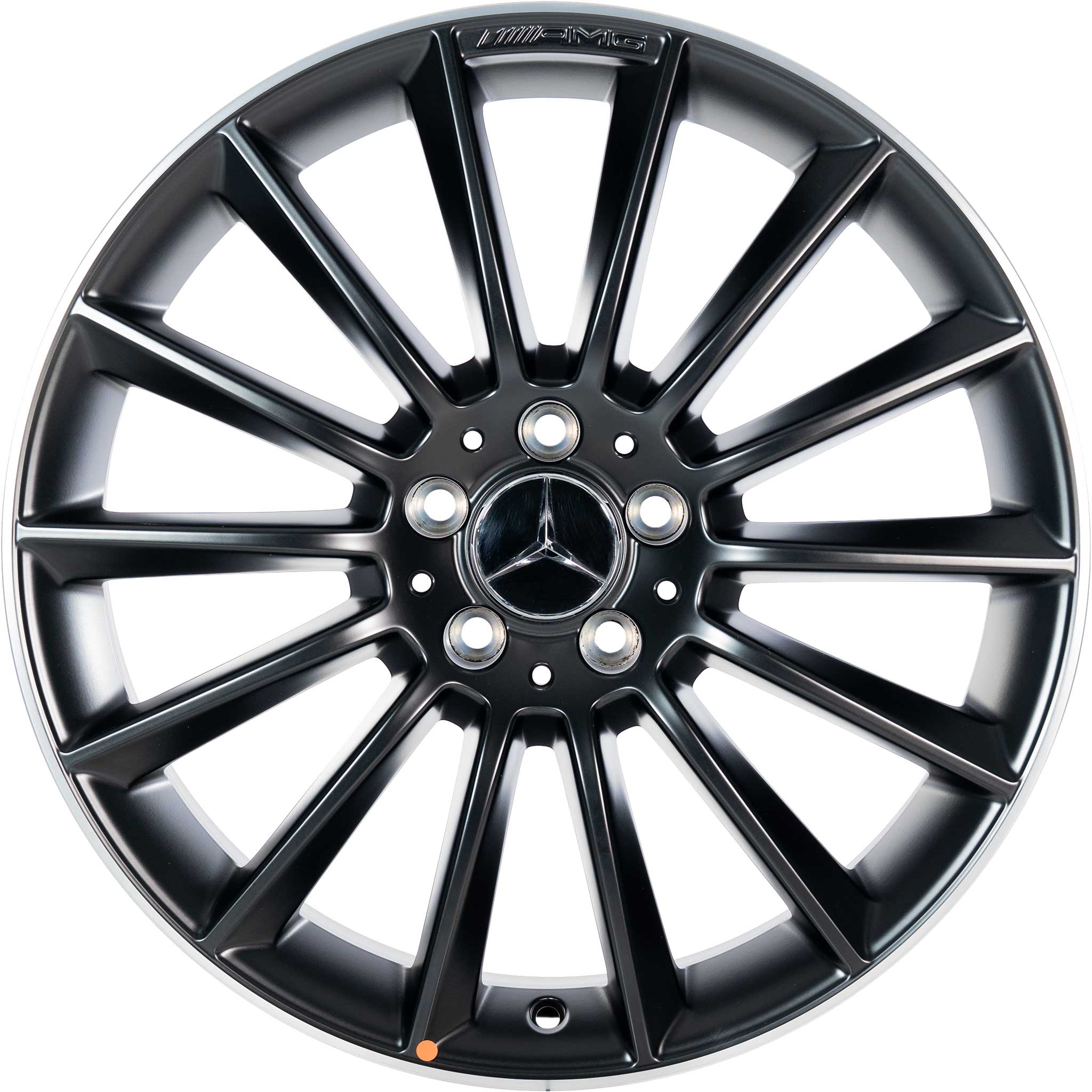 AMG 14 Spoke [177-19] Matt Black with High Sheen Rim Edge Alloy Wheel Product Image #1
