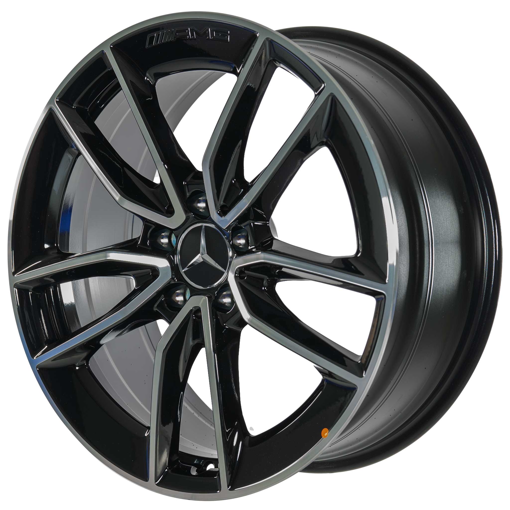 AMG 5 Twin Spoke [177-19] Gloss Back with High Sheen Alloy Wheel Product Image #2