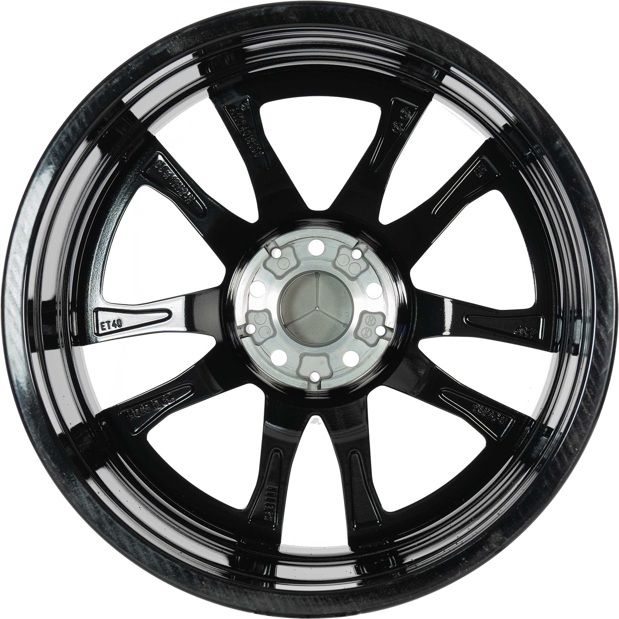 AMG 5 Twin Spoke [177-19] Gloss Back with High Sheen Alloy Wheel Product Image #3