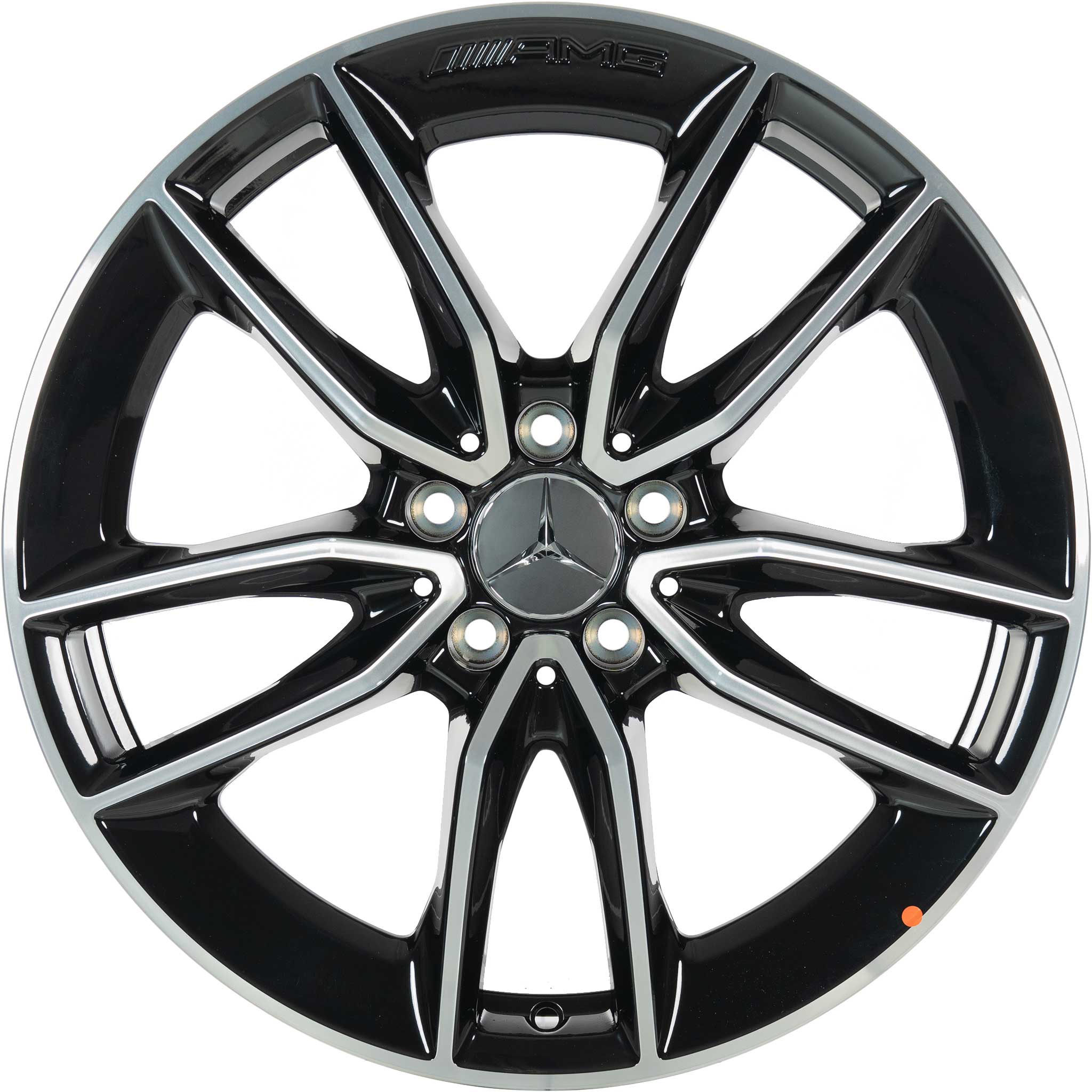 AMG 5 Twin Spoke [177-19] Gloss Back with High Sheen Alloy Wheel Product Image #1