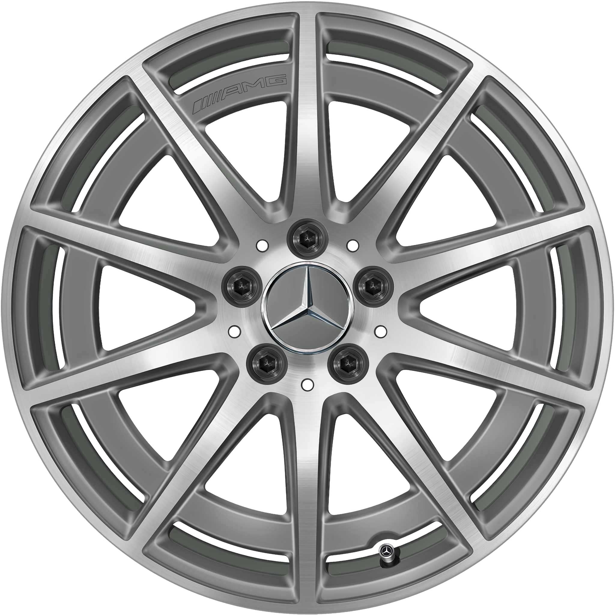 AMG 10 Spoke [177-18] Tantalite Grey with High Sheen Alloy Wheel Product Image #1