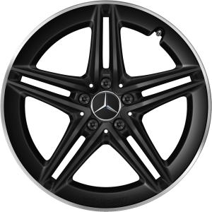 19" AMG 5 Twin Spoke [177-19] Matt Black with High Sheen Rim Edge alloy wheel