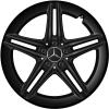 AMG 5 Twin Spoke [177-19] Matt Black Wheel Img 1