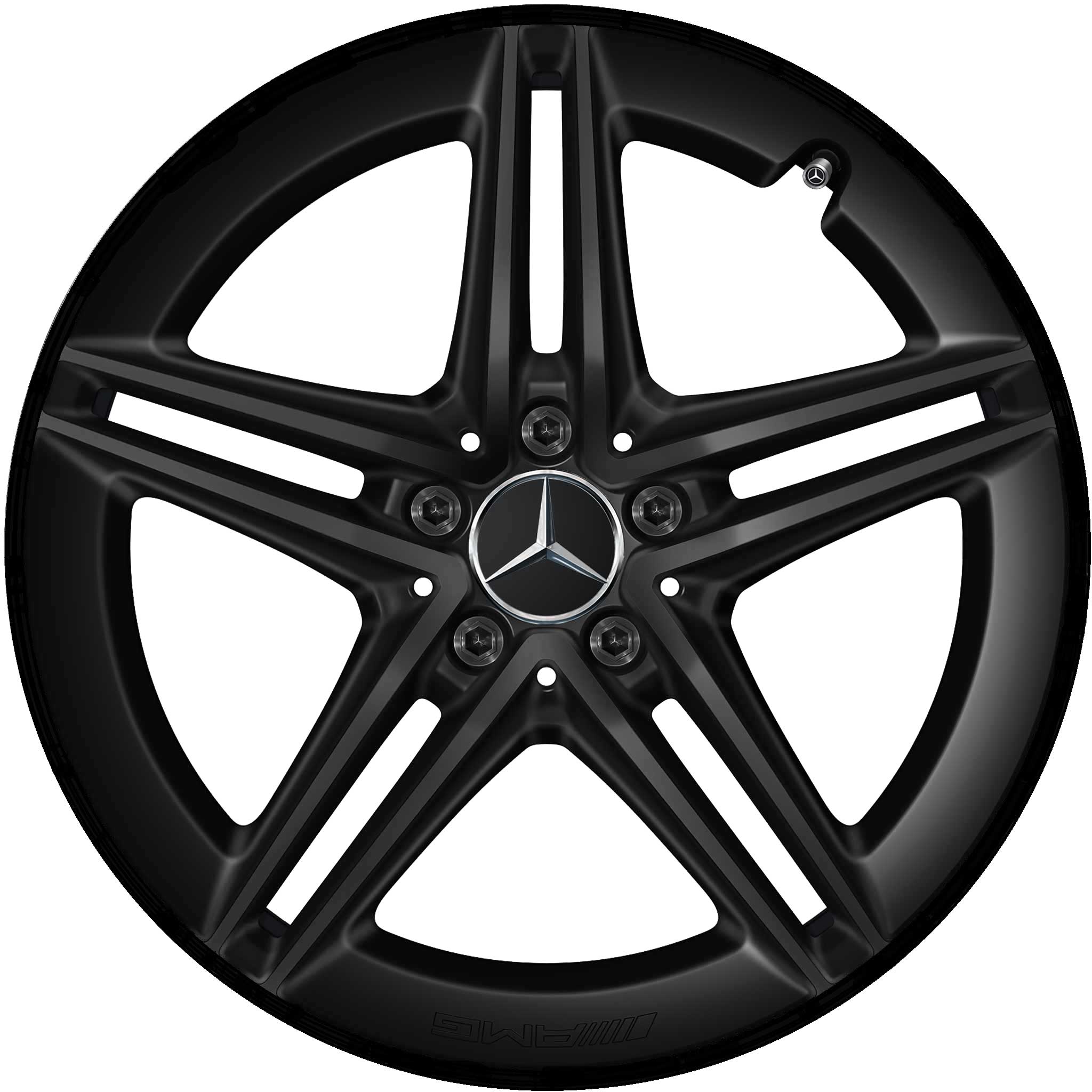 AMG 5 Twin Spoke [177-19] Matt Black Alloy Wheel Product Image #1